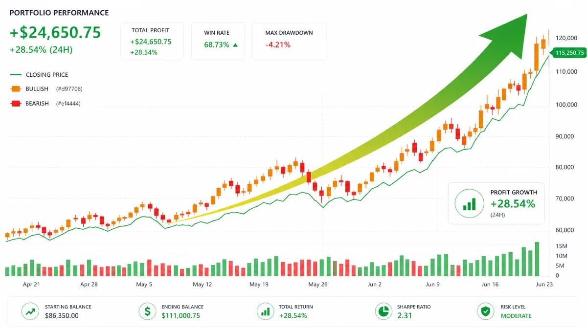 Vive Lucroire — graphique de croissance des profits